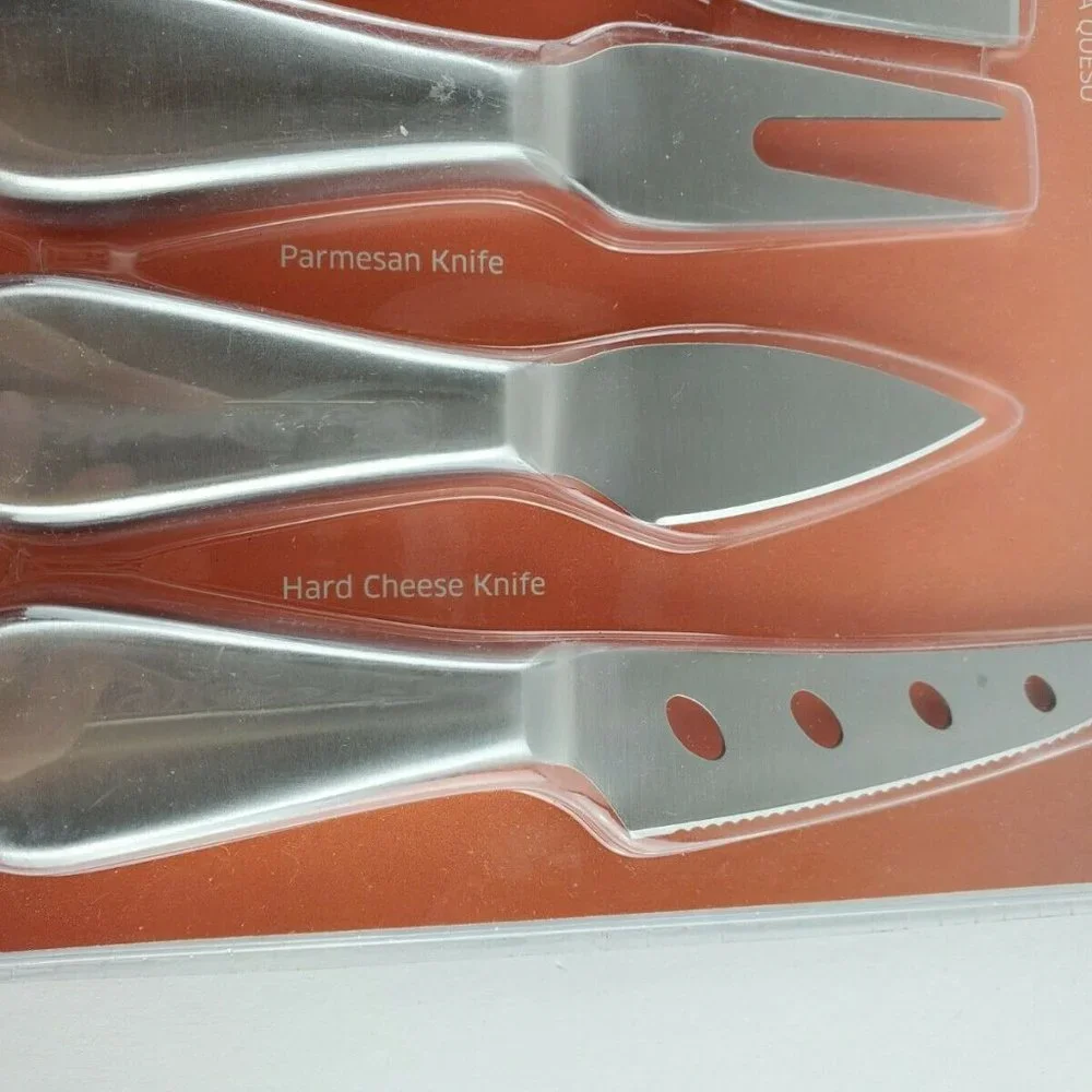 Crofton 4 Piece Cheese Knife Set Stainless Steel Blade Brand New in Package